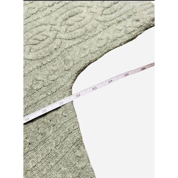 Fenn Wright Manson Women’s Green Angora Rabbit Hair Shawl Sweater Buckle Winter - Picture 6 of 8